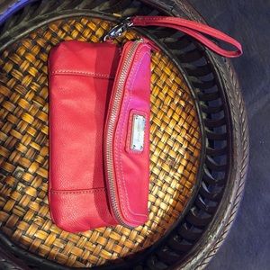 Bright red Nine West Wristlet Purse